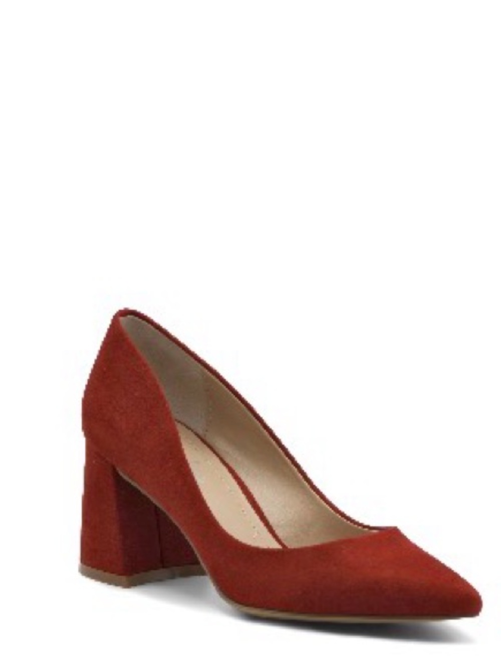 Charles By Charles David Rust Red Pointed Block Heel Pumps